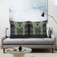 Hawai'i Paniolo Maile Twisted Lei Pillow Cover Obsidian Black LT7 - Polynesian Pride