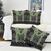 Hawai'i Paniolo Maile Twisted Lei Pillow Cover Obsidian Black LT7 - Polynesian Pride