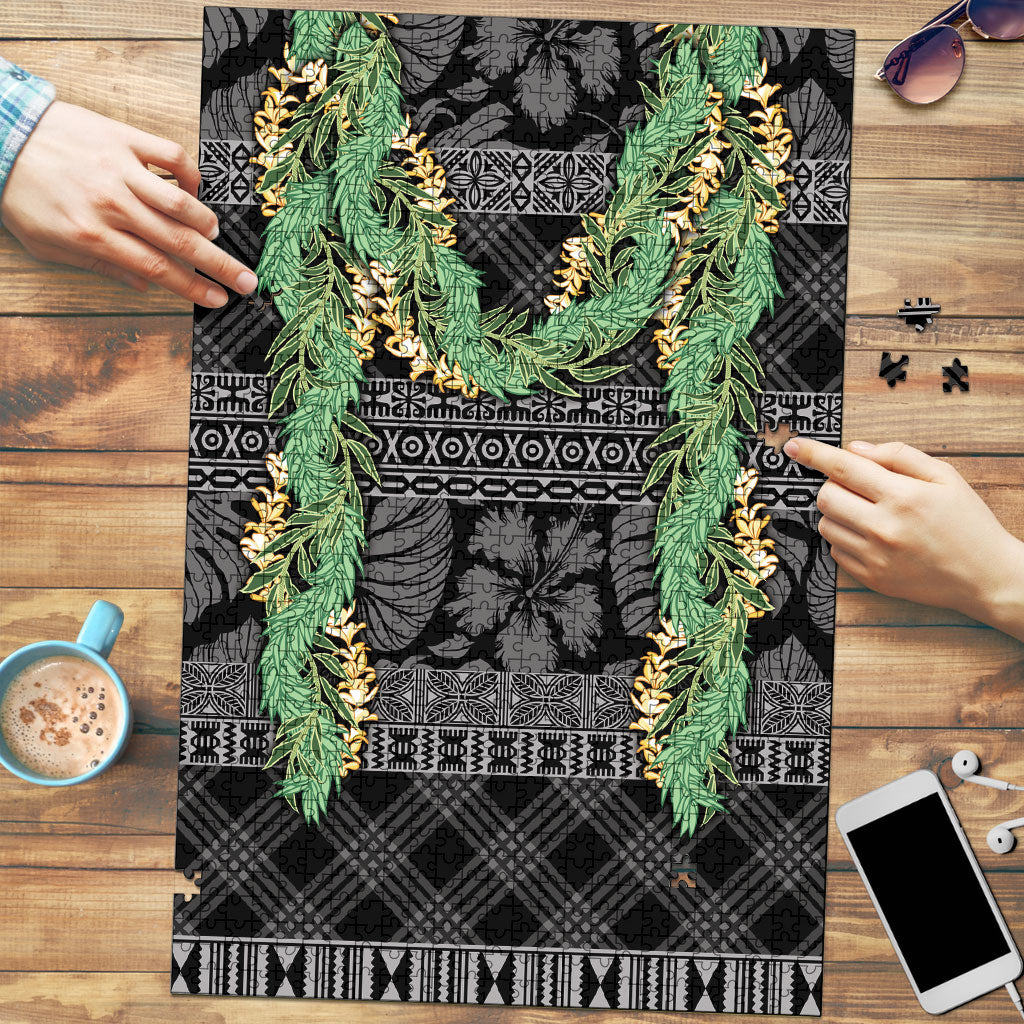 Hawai'i Paniolo Maile Twisted Lei Puzzle Obsidian Black LT7 Black - Polynesian Pride