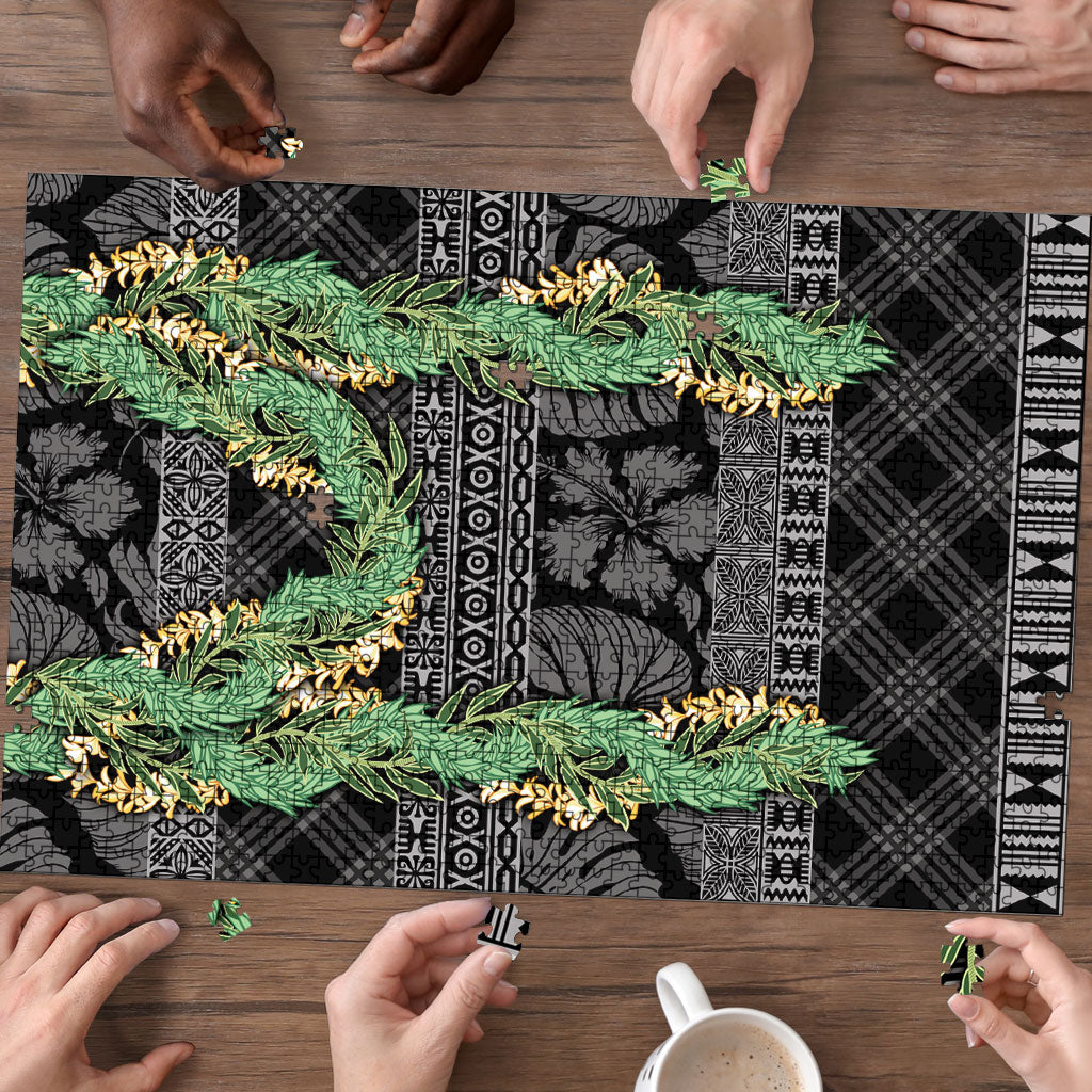 Hawai'i Paniolo Maile Twisted Lei Puzzle Obsidian Black LT7 - Polynesian Pride