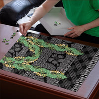 Hawai'i Paniolo Maile Twisted Lei Puzzle Obsidian Black LT7 - Polynesian Pride