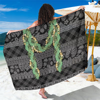 Hawai'i Paniolo Maile Twisted Lei Sarong Obsidian Black LT7 One Size 44 x 66 inches Black - Polynesian Pride