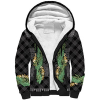 Hawai'i Paniolo Maile Twisted Lei Sherpa Hoodie Obsidian Black LT7 Unisex Black - Polynesian Pride