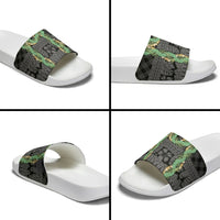 Hawai'i Paniolo Maile Twisted Lei Slide Sandals Obsidian Black LT7 - Polynesian Pride