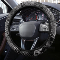 Hawai'i Paniolo Maile Twisted Lei Steering Wheel Cover Obsidian Black LT7 - Polynesian Pride