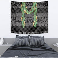 Hawai'i Paniolo Maile Twisted Lei Tapestry Obsidian Black LT7 - Polynesian Pride