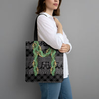 Hawai'i Paniolo Maile Twisted Lei Tote Bag Obsidian Black LT7 - Polynesian Pride