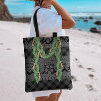 Hawai'i Paniolo Maile Twisted Lei Tote Bag Obsidian Black LT7 - Polynesian Pride