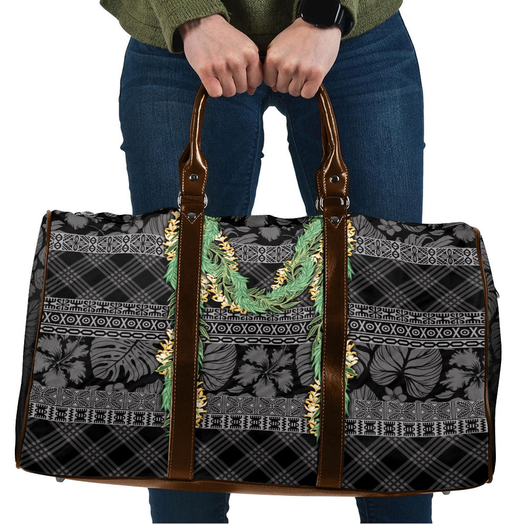 Hawai'i Paniolo Maile Twisted Lei Travel Bag Obsidian Black