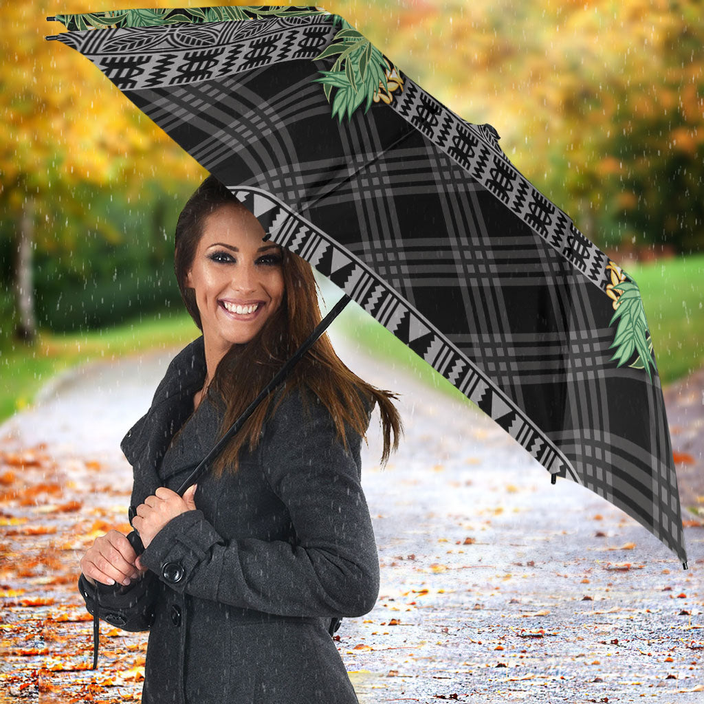 Hawai'i Paniolo Maile Twisted Lei Umbrella Obsidian Black LT7 - Polynesian Pride