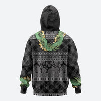Hawai'i Paniolo Maile Twisted Lei Zip Hoodie Obsidian Black LT7 - Polynesian Pride