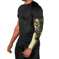 New Zealand Christmas Arm Sleeves Romantic Tui Birds on Pohutukawa - Ivory - Polynesian Pride