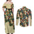 New Zealand Christmas Couples Matching Off Shoulder Maxi Dress and Long Sleeve Button Shirt Romantic Tui Birds on Pohutukawa - Ivory - Polynesian Pride