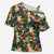 New Zealand Christmas Cross Shoulder Shirt Romantic Tui Birds on Pohutukawa - Ivory - Polynesian Pride