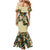New Zealand Christmas Family Matching Mermaid Dress and Hawaiian Shirt Romantic Tui Birds on Pohutukawa - Ivory - Polynesian Pride