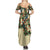New Zealand Christmas Family Matching Summer Maxi Dress and Hawaiian Shirt Romantic Tui Birds on Pohutukawa - Ivory - Polynesian Pride