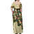 New Zealand Christmas Off Shoulder Maxi Dress Romantic Tui Birds on Pohutukawa - Ivory - Polynesian Pride
