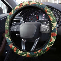 New Zealand Christmas Steering Wheel Cover Romantic Tui Birds on Pohutukawa - Ivory - Polynesian Pride