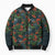 New Zealand Christmas Bomber Puffer Jacket Romantic Tui Birds on Pohutukawa - Cobalt - Polynesian Pride