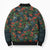 New Zealand Christmas Bomber Puffer Jacket Romantic Tui Birds on Pohutukawa - Cobalt - Polynesian Pride