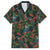 New Zealand Christmas Family Matching Off Shoulder Maxi Dress and Hawaiian Shirt Romantic Tui Birds on Pohutukawa - Cobalt - Polynesian Pride
