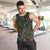 New Zealand Christmas Men Tank Top Romantic Tui Birds on Pohutukawa - Cobalt - Polynesian Pride