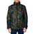 New Zealand Christmas Padded Jacket Romantic Tui Birds on Pohutukawa - Cobalt - Polynesian Pride