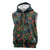New Zealand Christmas Sleeveless Zip Hoodie Romantic Tui Birds on Pohutukawa - Cobalt - Polynesian Pride