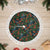 New Zealand Christmas Tree Skirt Romantic Tui Birds on Pohutukawa - Cobalt - Polynesian Pride