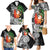 Polynesian Family Matching Mermaid Dress and Hawaiian Shirt Tropical Santa - Plumeria Black Vintage