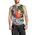 Polynesian Men Tank Top Tropical Santa - Plumeria Black Vintage