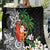 Polynesian Quilt Tropical Santa - Plumeria Black Vintage