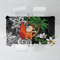 Polynesian Tablecloth Tropical Santa - Plumeria Black Vintage LT7 Black - Polynesian Pride