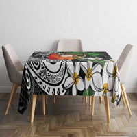 Polynesian Tablecloth Tropical Santa - Plumeria Black Vintage LT7 - Polynesian Pride