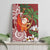 Polynesian Canvas Wall Art Tropical Santa - Plumeria Red Vintage