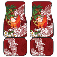 Polynesian Car Mats Tropical Santa - Plumeria Red Vintage LT7 - Polynesian Pride