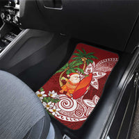 Polynesian Car Mats Tropical Santa - Plumeria Red Vintage LT7 - Polynesian Pride