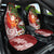 Polynesian Car Seat Cover Tropical Santa - Plumeria Red Vintage