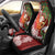 Polynesian Car Seat Cover Tropical Santa - Plumeria Red Vintage