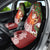 Polynesian Car Seat Cover Tropical Santa - Plumeria Red Vintage