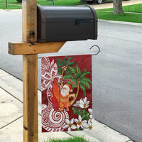 Polynesian Garden Flag Tropical Santa - Plumeria Red Vintage LT7 - Polynesian Pride