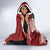 Polynesian Hooded Blanket Tropical Santa - Plumeria Red Vintage