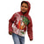 Polynesian Kid Hoodie Tropical Santa - Plumeria Red Vintage