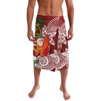 Polynesian Lavalava Tropical Santa - Plumeria Red Vintage LT7 Red - Polynesian Pride