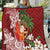 Polynesian Quilt Tropical Santa - Plumeria Red Vintage