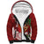 Polynesian Sherpa Hoodie Tropical Santa - Plumeria Red Vintage