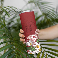 Polynesian Skinny Tumbler Tropical Santa - Plumeria Red Vintage