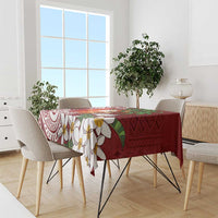 Polynesian Tablecloth Tropical Santa - Plumeria Red Vintage LT7 - Polynesian Pride