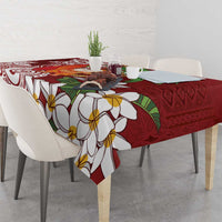 Polynesian Tablecloth Tropical Santa - Plumeria Red Vintage LT7 - Polynesian Pride