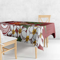 Polynesian Tablecloth Tropical Santa - Plumeria Red Vintage LT7 - Polynesian Pride